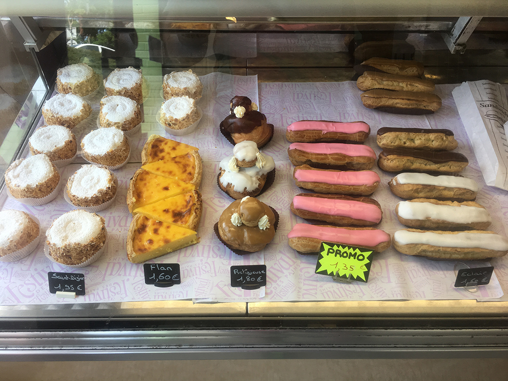 Items in the patiserie in Chamouilley